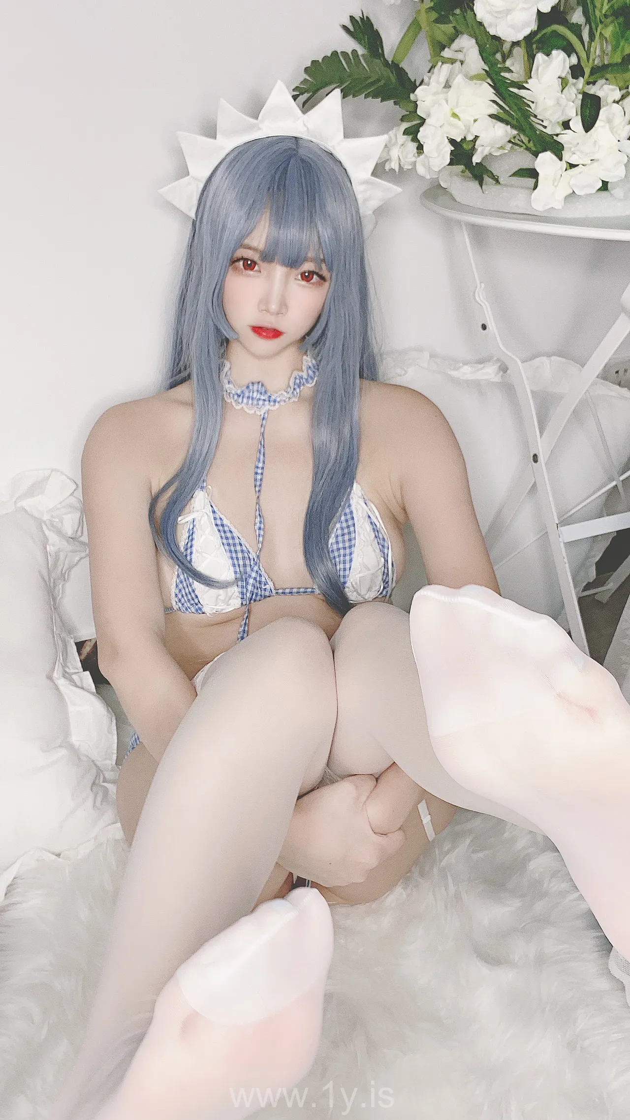 Nisa（二佐） VOL.95 私房自拍蓝格比基尼女仆